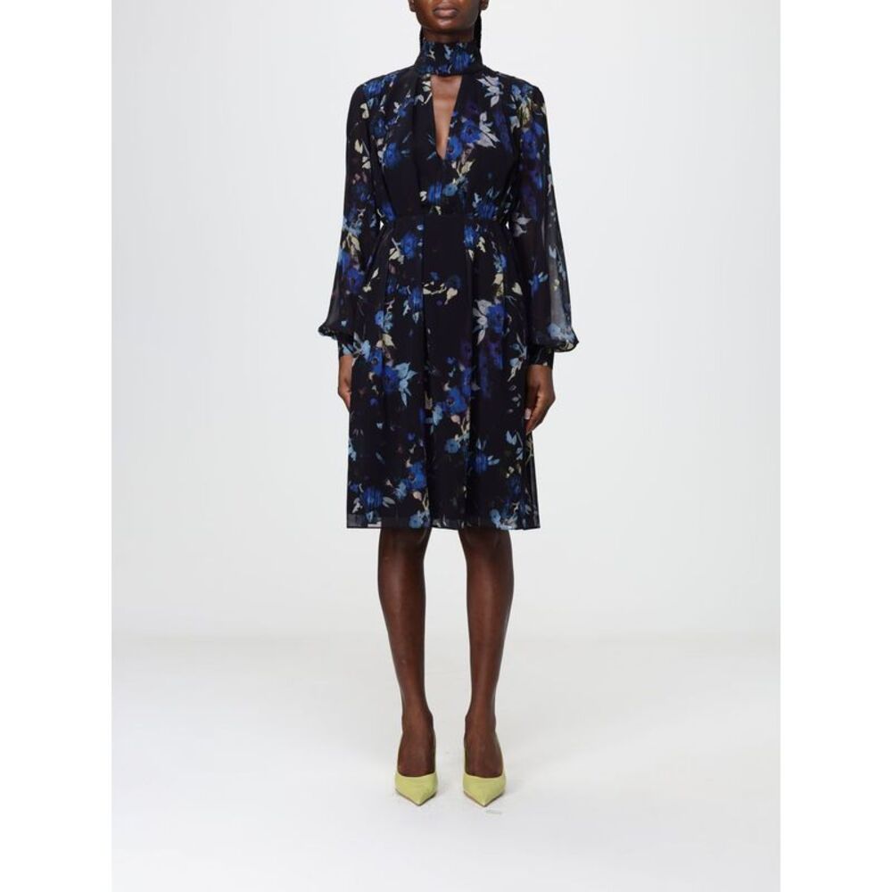 Hanita Women Hanita Floral Criªpe Mini Dress With Puff Sleeves And High Neck